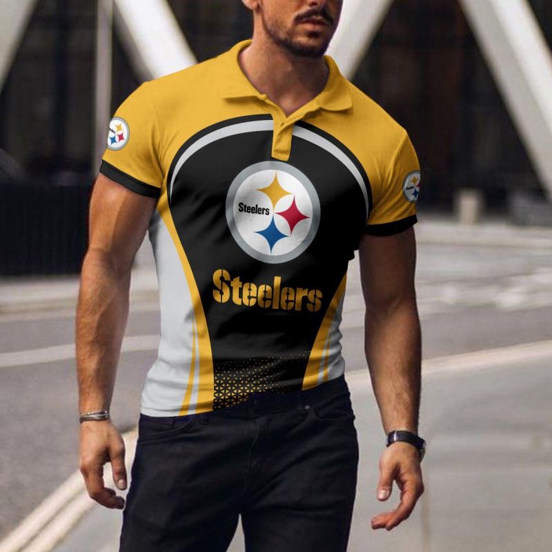 Pittsburgh Steelers Polo T-shirt Front