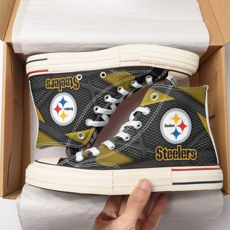 Pittsburgh Steelers High Top Canvas Shoes