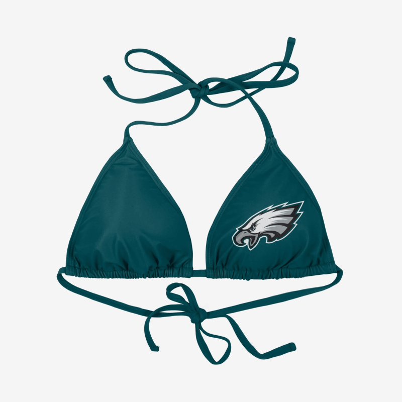 Philadelphia Eagles Women's Solid Logo Bikini Image 2
