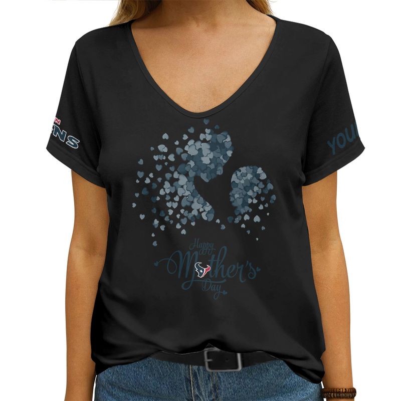 Houston Texans V Neck T-Shirt Side View