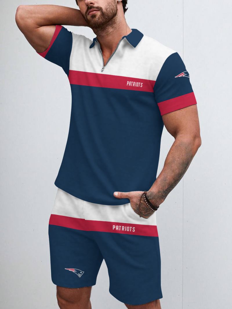 New England Patriots Limited Edition ZIP Polo Shirt and Shorts