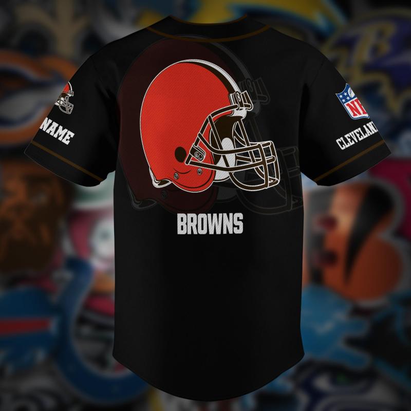 Cleveland Browns Baseball Jersey Back View