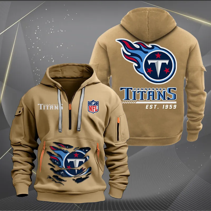 Quarter Zip Hoodie for Tennessee Titans Fans