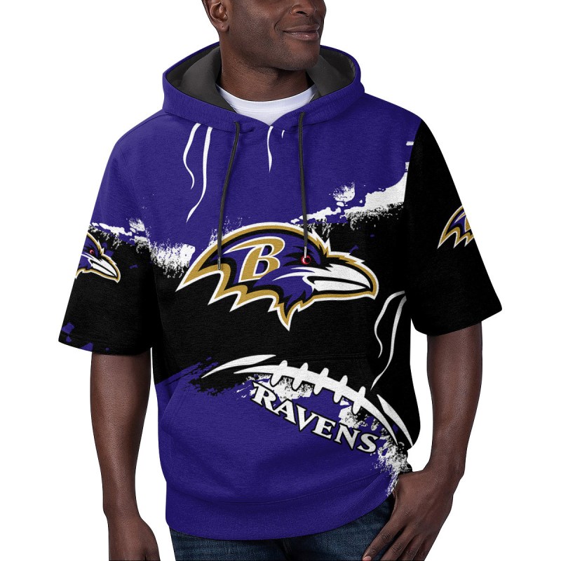 Baltimore Ravens Short Sleeve Hoodie