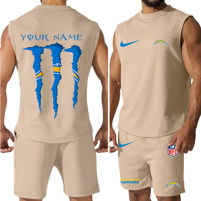 Los Angeles Chargers Tank Top and Shorts 7