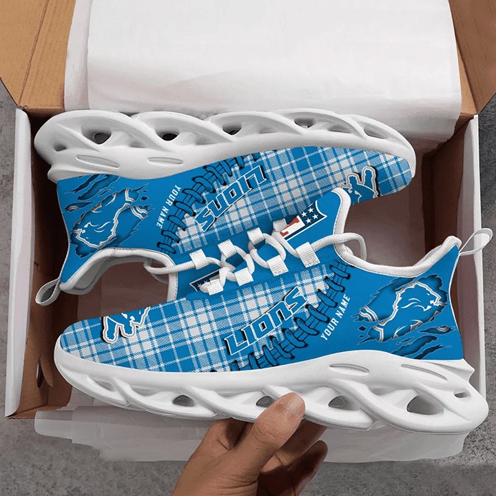 Detroit Lions Personalized Yezy Running Sneakers