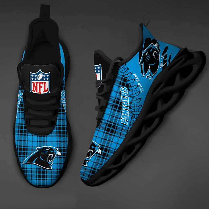 Durable Carolina Panthers Running Sneakers