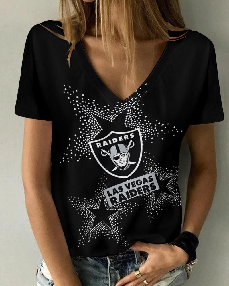 Las Vegas Raiders Women's V-neck T-shirt
