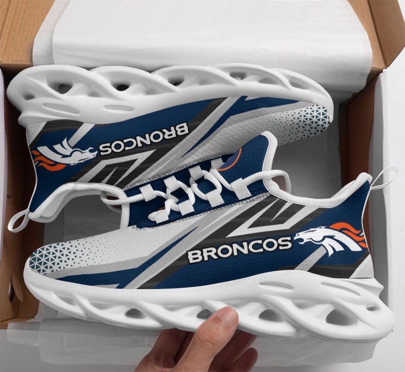 Denver Broncos Yezy Running Sneakers Side View