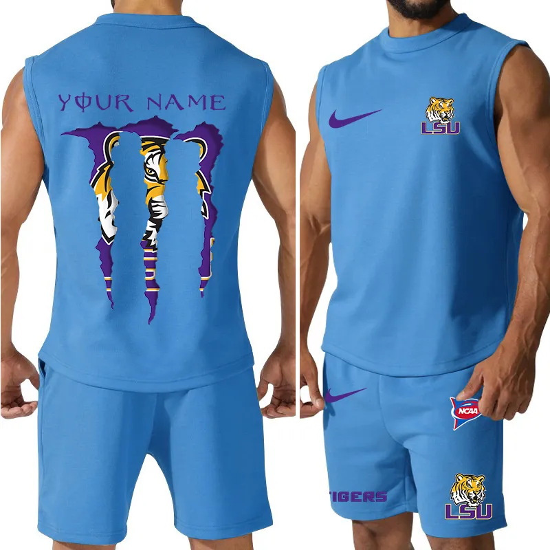 LSU Tigers Tank Top and Shorts 8