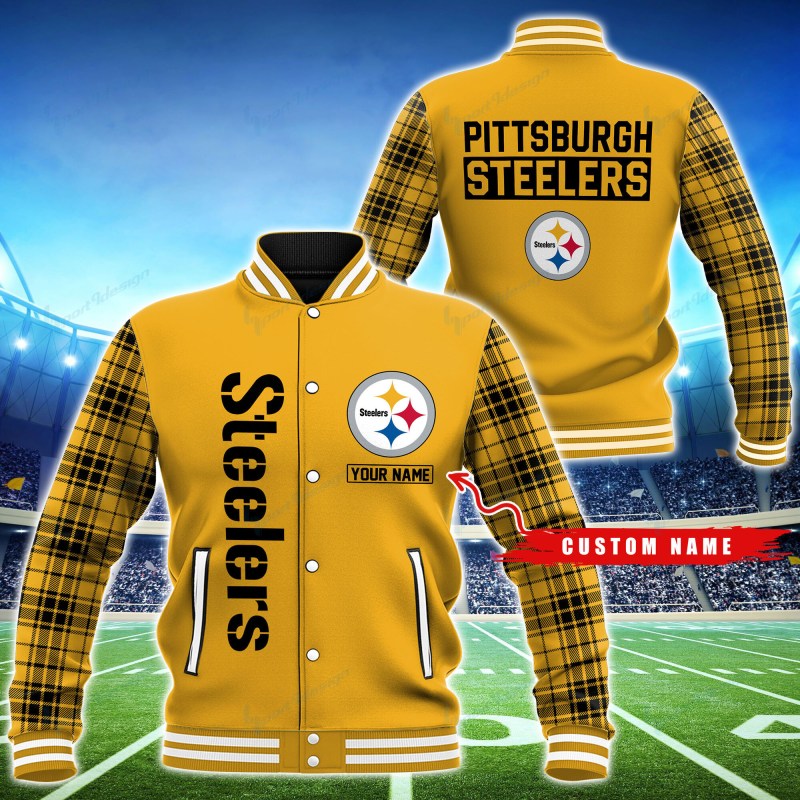Pittsburgh Steelers Personalized Baseball Jacket