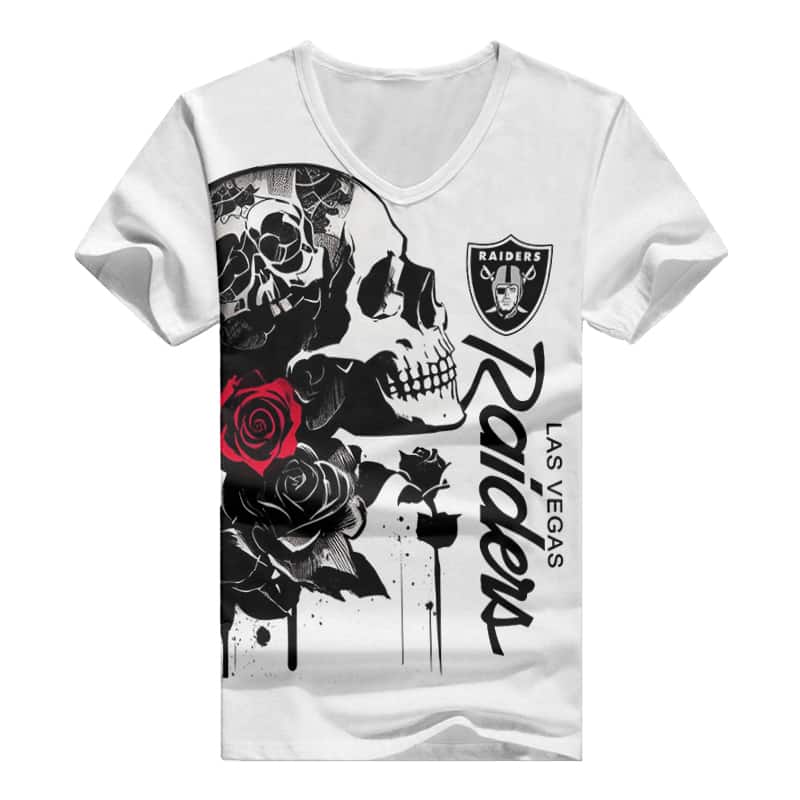 Las Vegas Raiders V-neck Women's T-shirt - Back View
