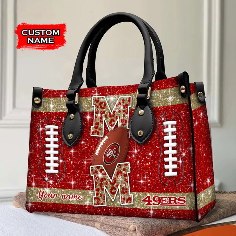 San Francisco 49ers Personalized Leather Hand Bag - Image 3