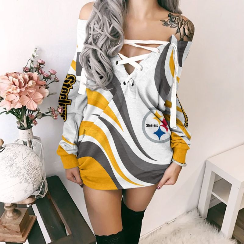 Pittsburgh Steelers Lace-Up Sweatshirt 88