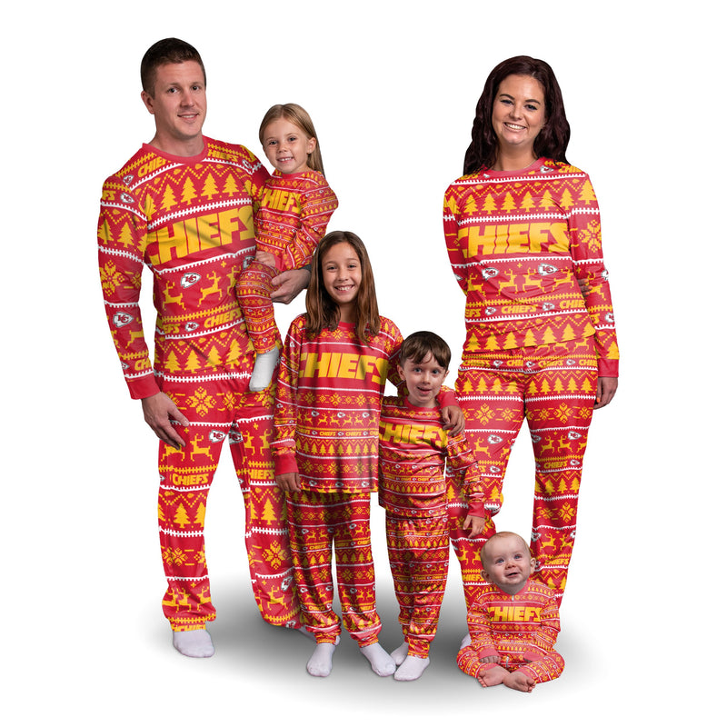 Kansas City Chiefs Family Holiday Pajamas 1