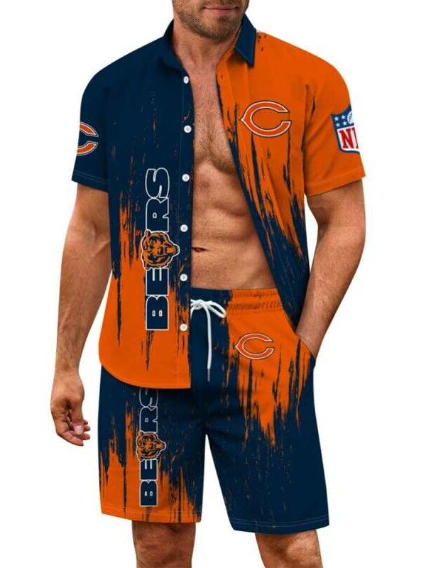 Chicago Bears Hawaiian Shirt and Shorts