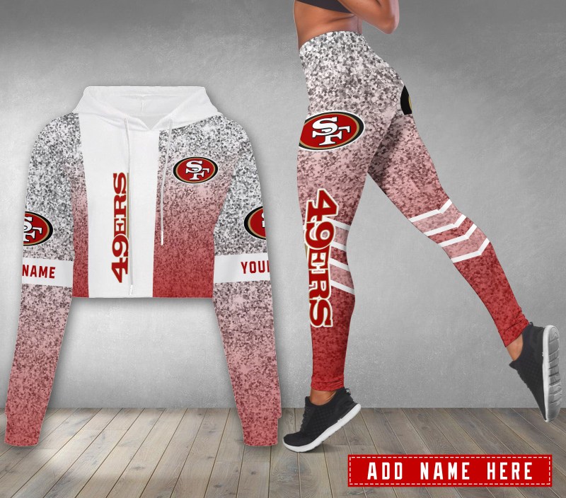 San Francisco 49ers Combo Croptop Hoodie and Leggings
