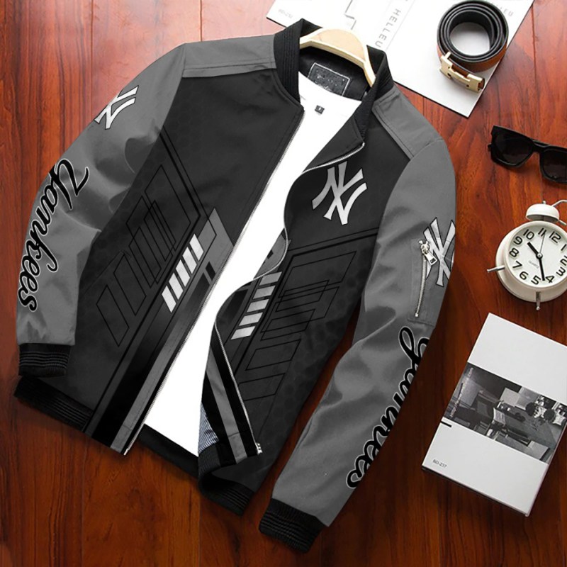 New York Yankees Bomber Jacket Front Mockup Ads