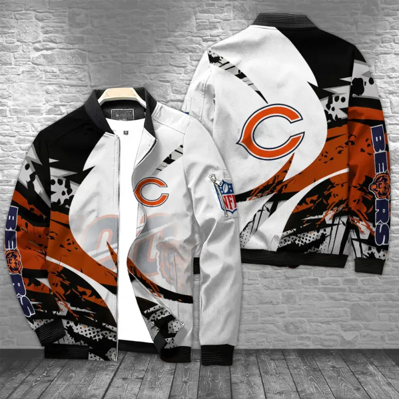 Chicago Bears Bomber Jacket Front