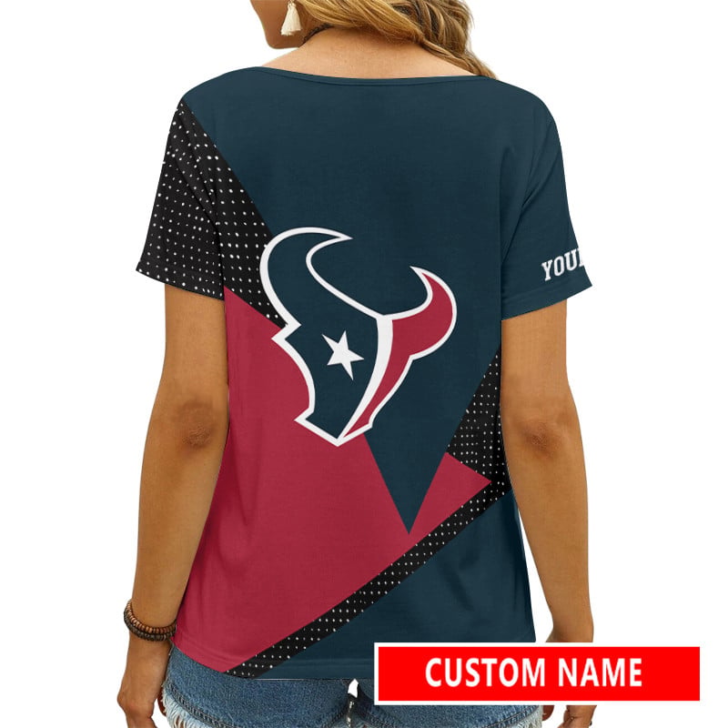 Personalized V-neck NFL T-shirt