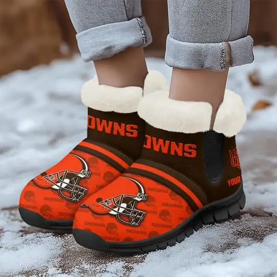 Cleveland Browns Comfy Winter Snow Boots