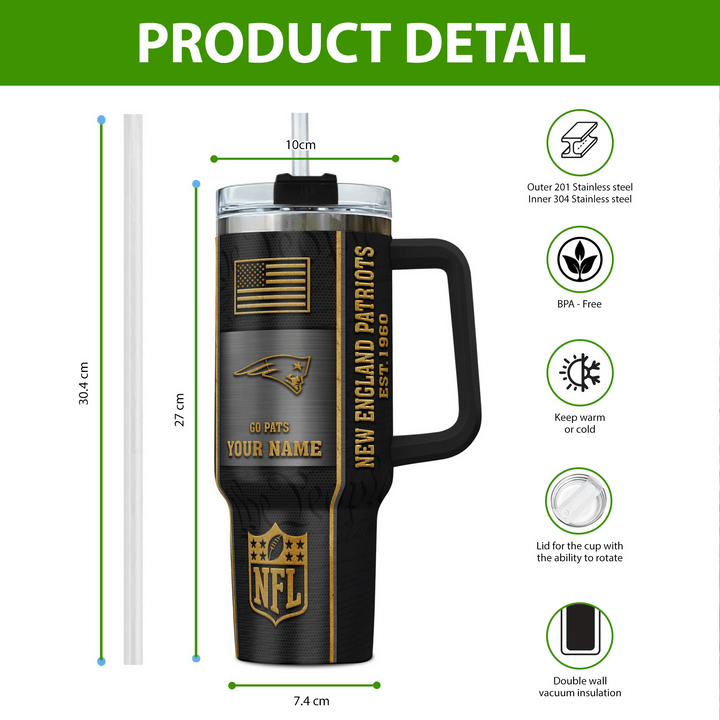 40Oz Custom Tumbler for NFL Fans