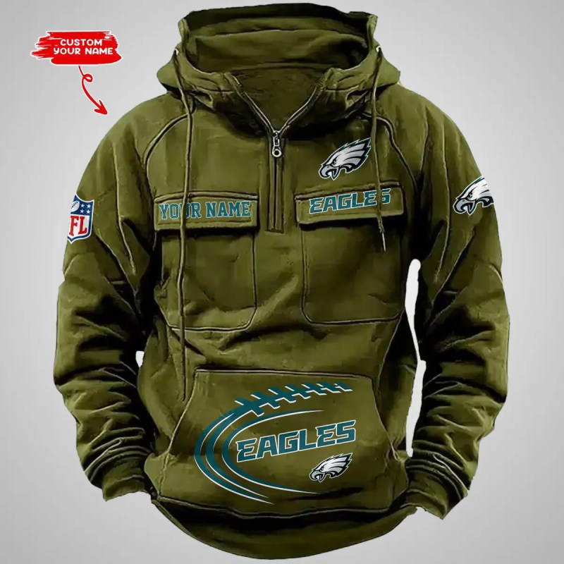 Philadelphia Eagles Zip Hoodie - Front View