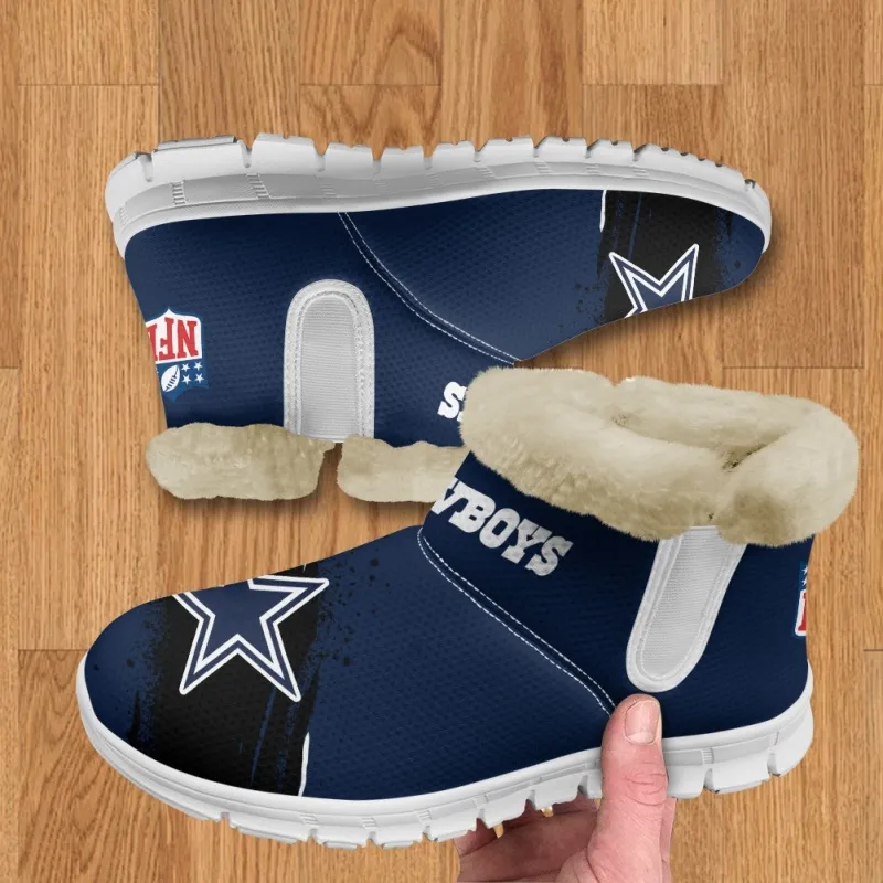 Dallas Cowboys Comfy Winter Snow Boots Image 9