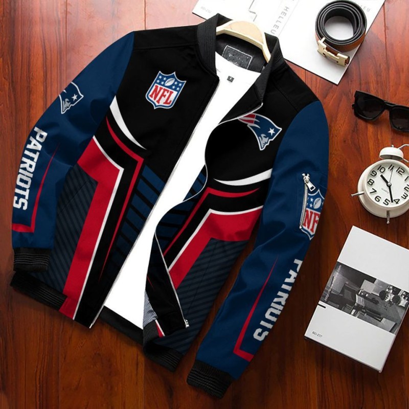 New England Patriots Bomber Jacket Front View