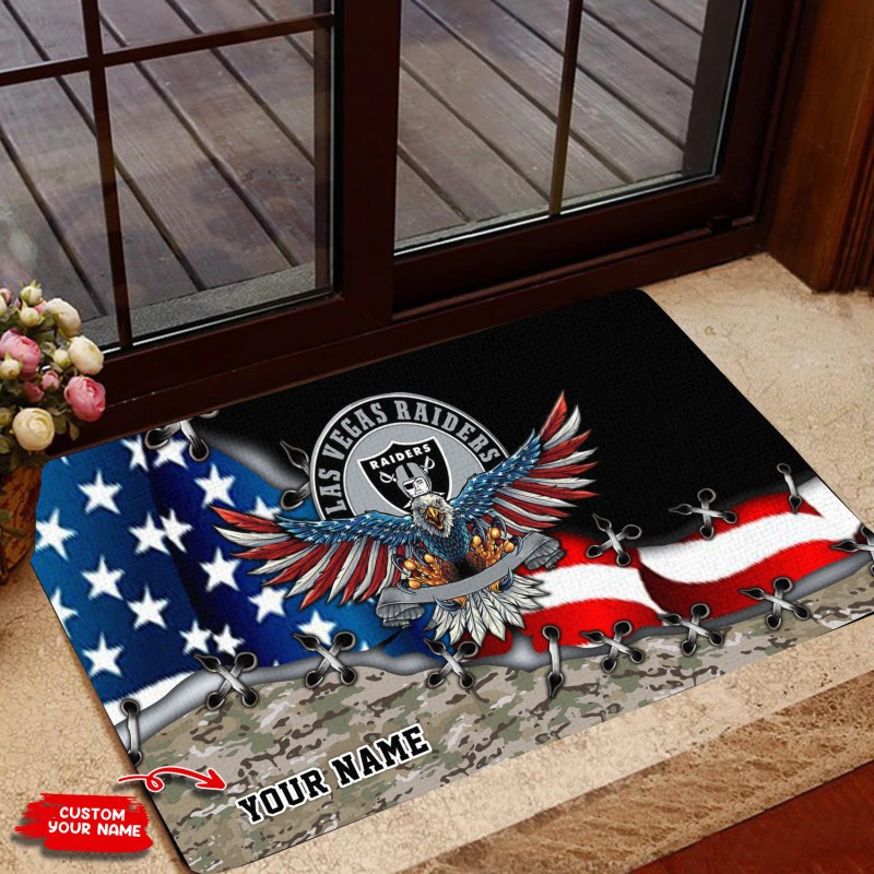 Las Vegas Raiders Personalized Doormat