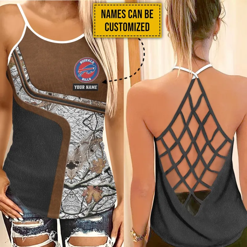 Buffalo Bills Personalized Criss Cross Tank Top
