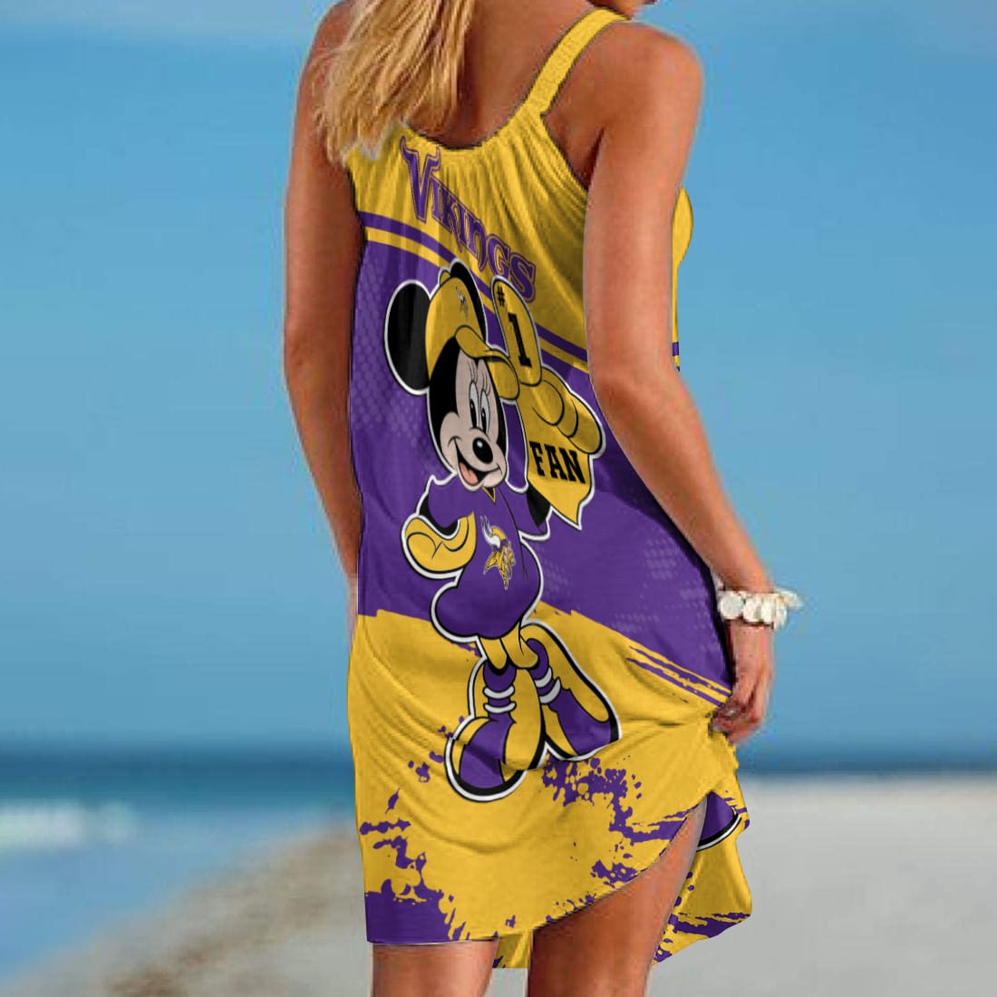 Minnesota Vikings Beach Dress Back