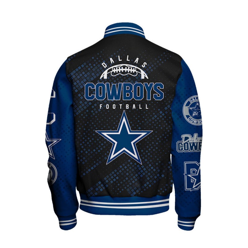 Dallas Cowboys Varsity Jacket Back View