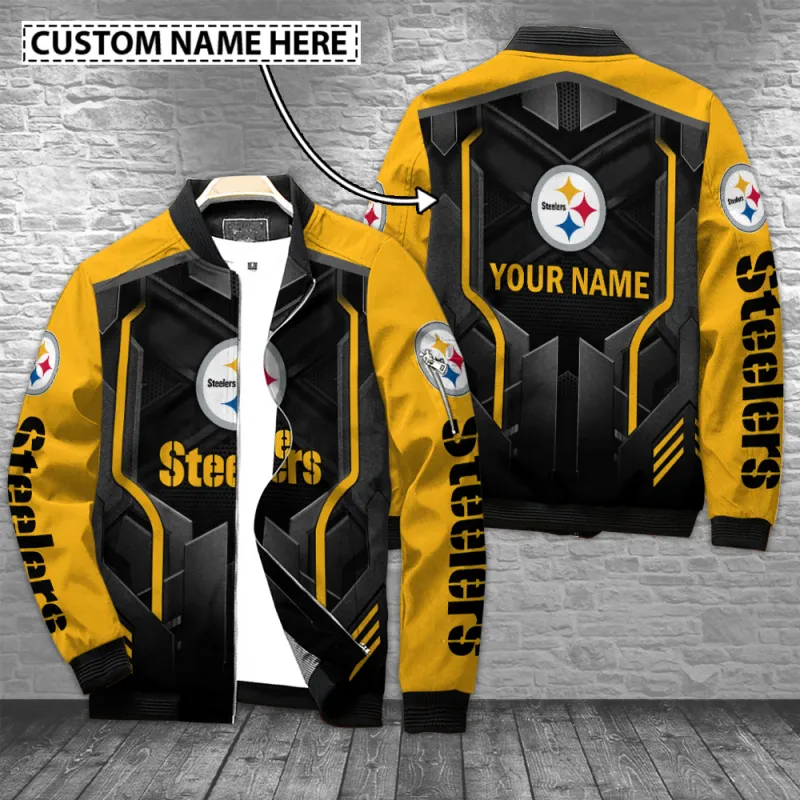Pittsburgh Steelers Personalized Bomber Jacket