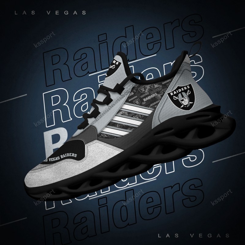 Las Vegas Raiders Yezy Running Sneakers Detail View