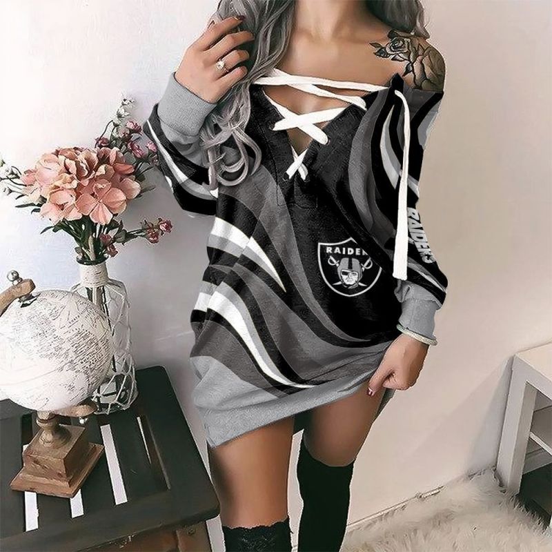 Las Vegas Raiders Lace-Up Sweatshirt 87