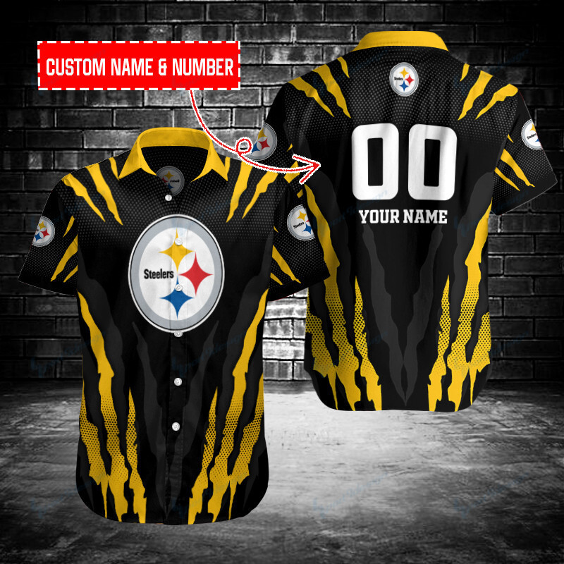 Pittsburgh Steelers Personalized Button Shirt Sizing Chart