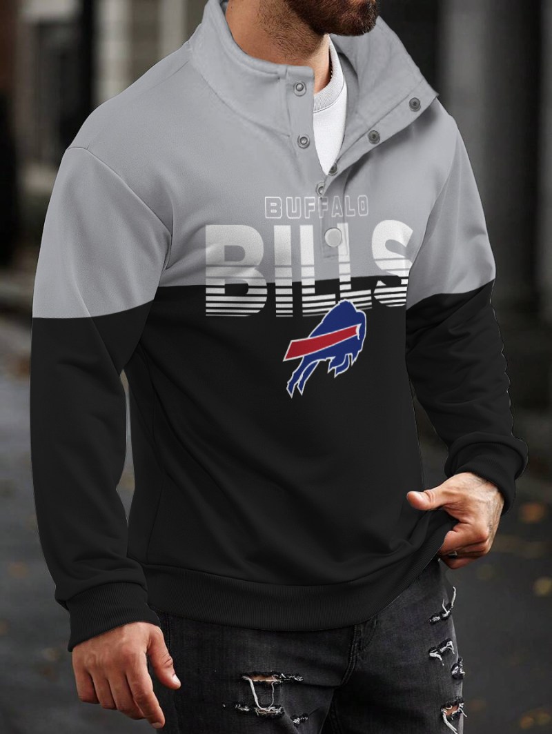 Buffalo Bills Casual Colorful Stand Collar Sweatshirt