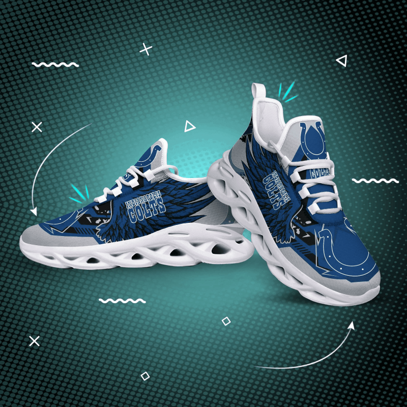 Indianapolis Colts Yezy Running Sneakers Side View