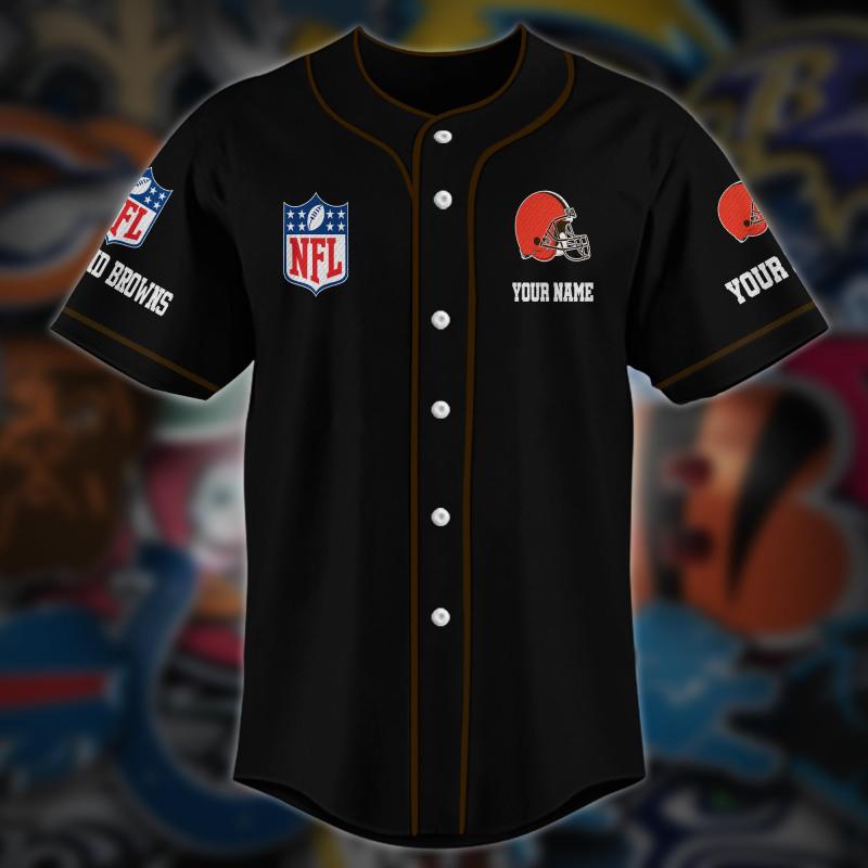 Cleveland Browns Custom Baseball Shirt