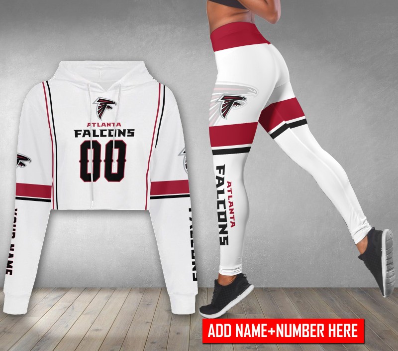 Atlanta Falcons Croptop Hoodie and Leggings