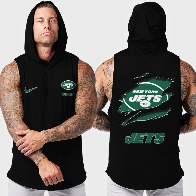 New York Jets Men's Workout Hooded Tank Top