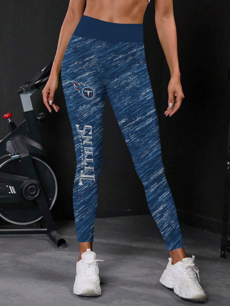 High Waist Push Up Leggings Tennessee Titans