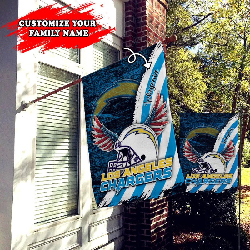 Los Angeles Chargers Personalized Flag