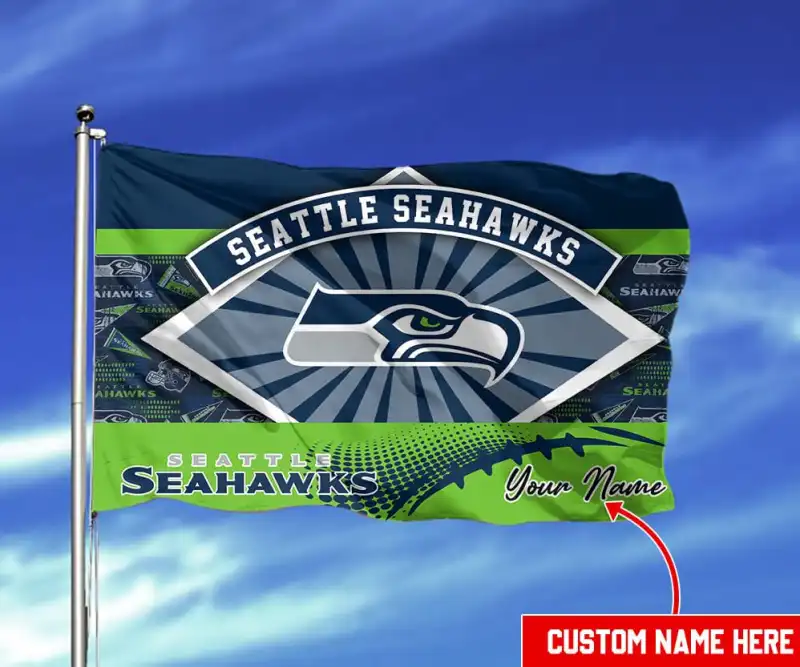Seattle Seahawks Personalized Flag