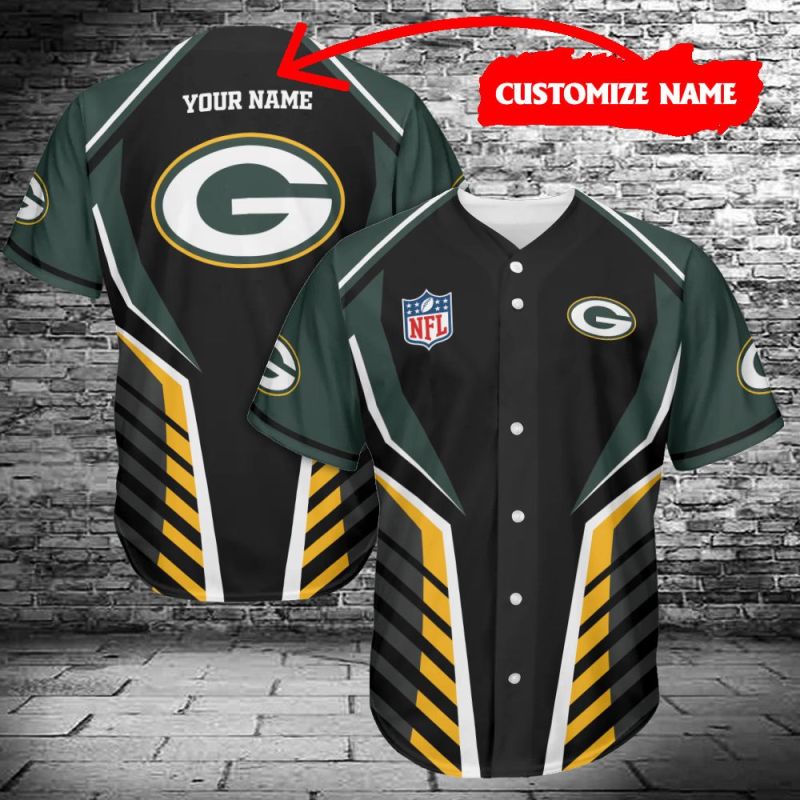 Green Bay Packers Personalized Baseball Jersey