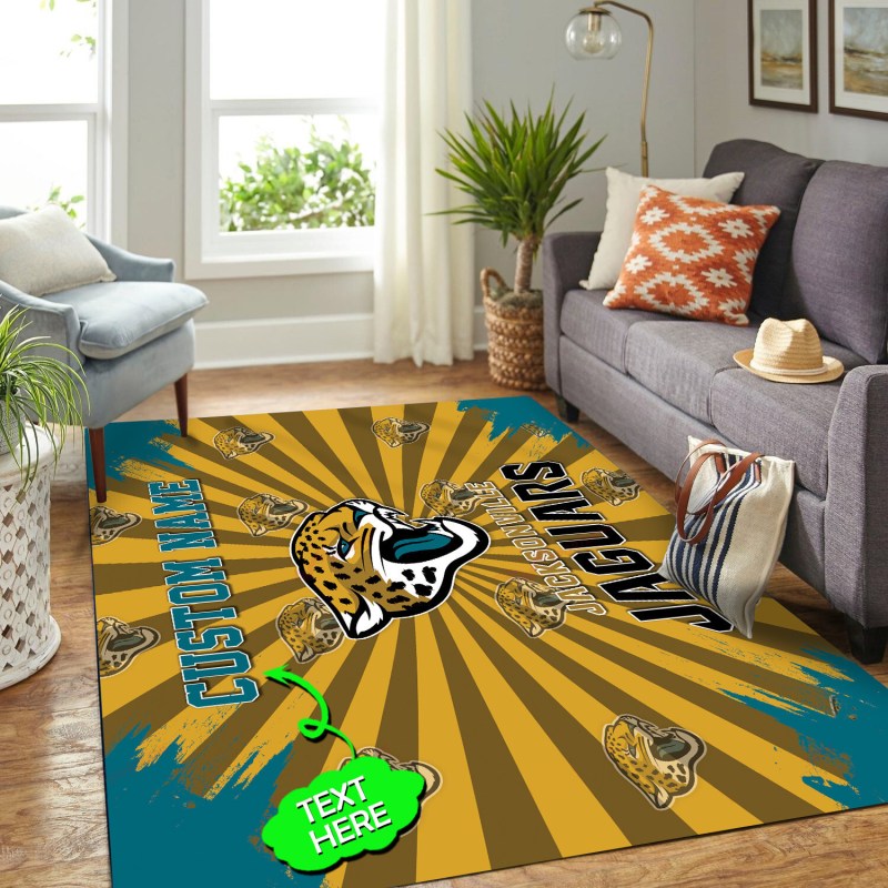 Jacksonville Jaguars Premium Rectangle Rug Design