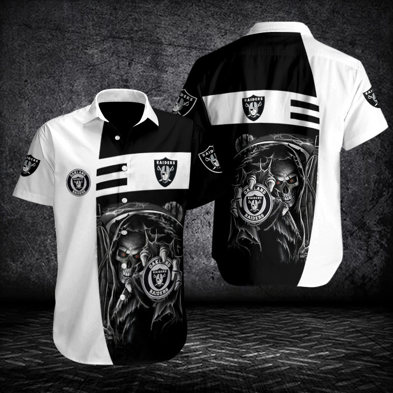 Sizing Chart for Las Vegas Raiders Button Shirt