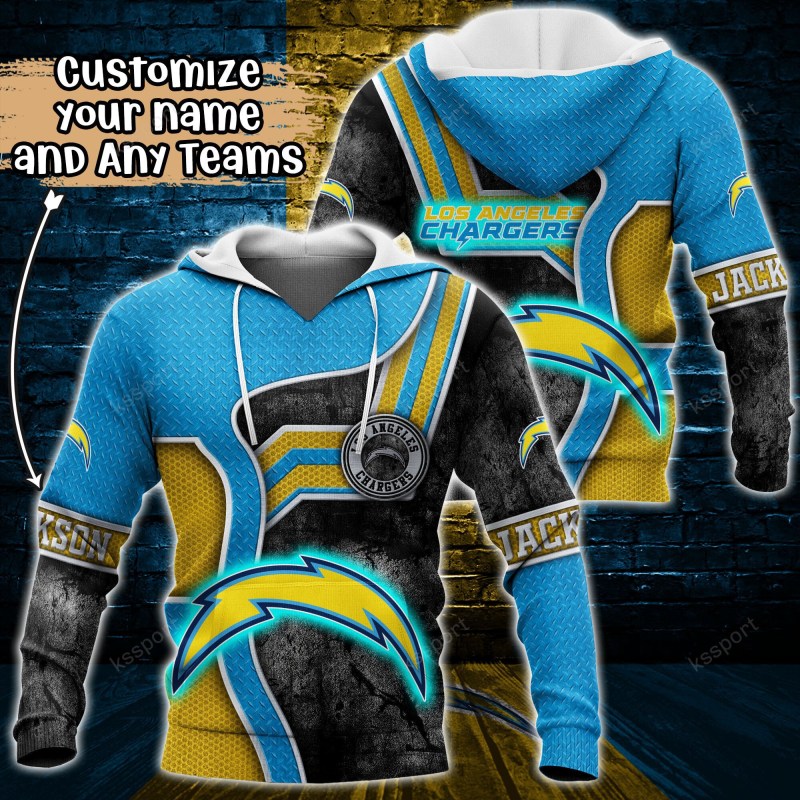 Los Angeles Chargers Personalized Hoodie