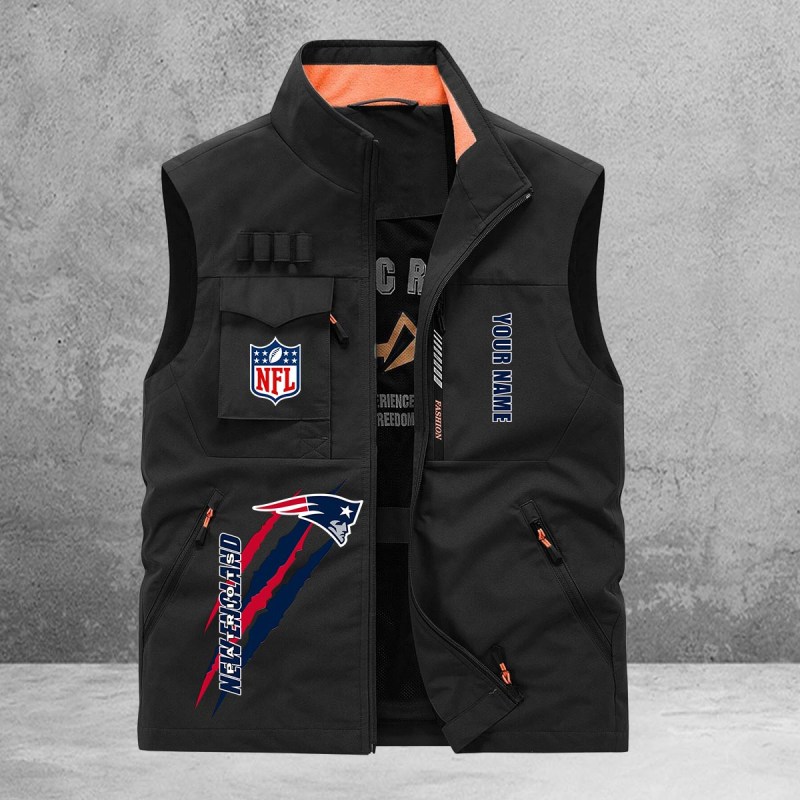 New England Patriots Personalized Multi-Pockets Vest